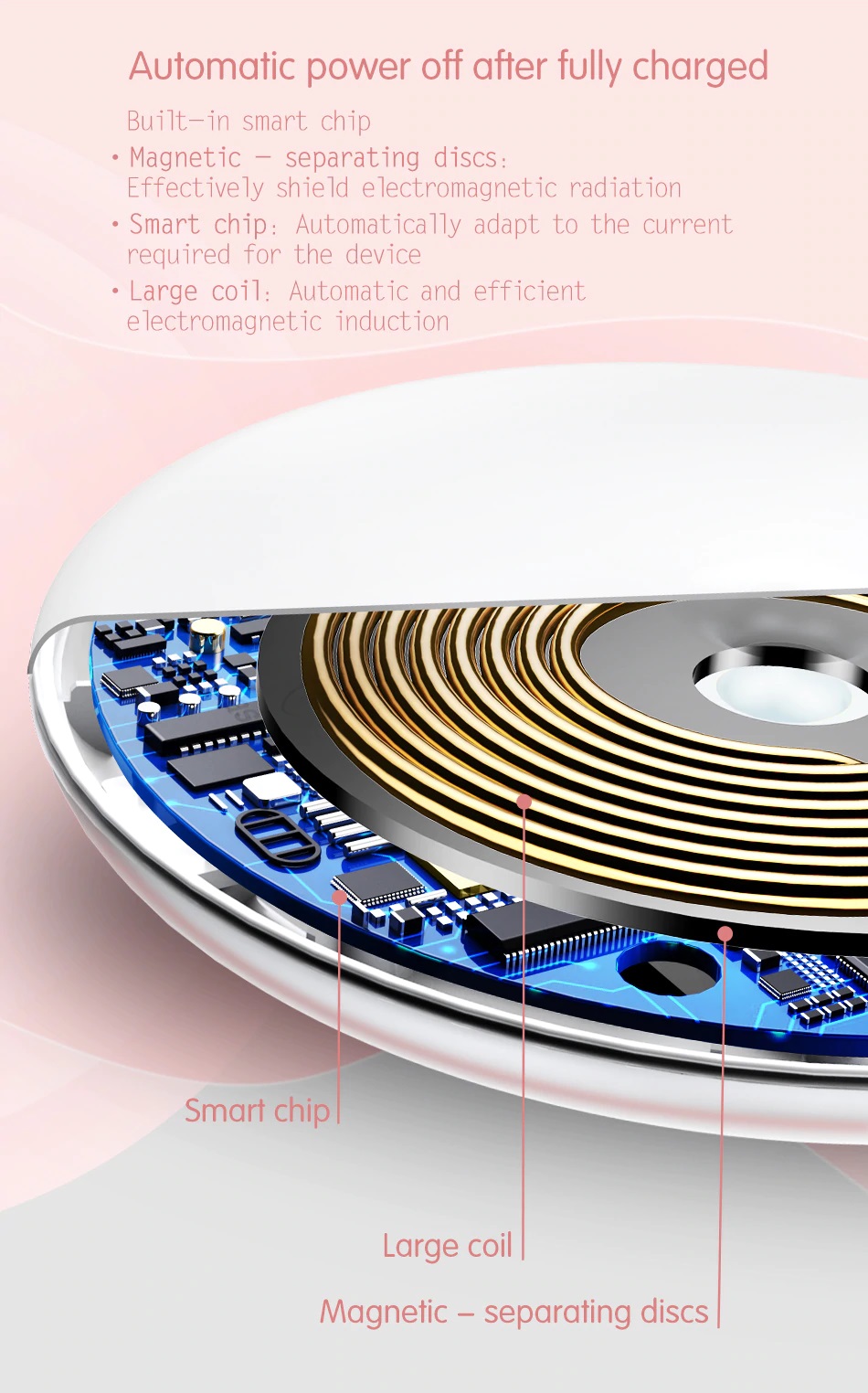Baseus Donut Wireless Charger - Bezdrátová Qi nabíječka 8
